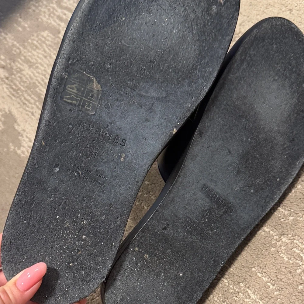 Hermes Black Slide Sandals - Picture 4 of 7